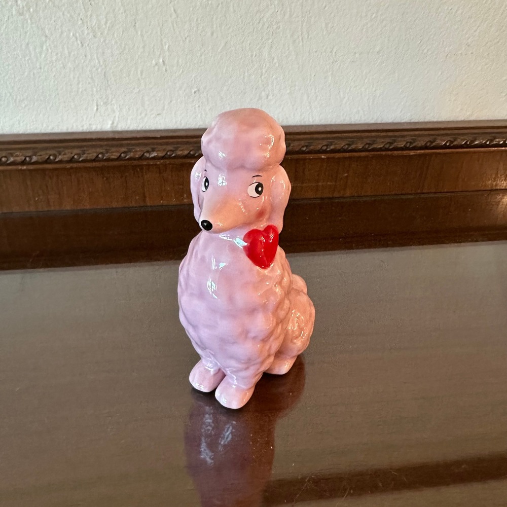 Spritz Target 2023 Pink Valentine Poodle Dog Ceramic Figurine 5.5 inch Decor